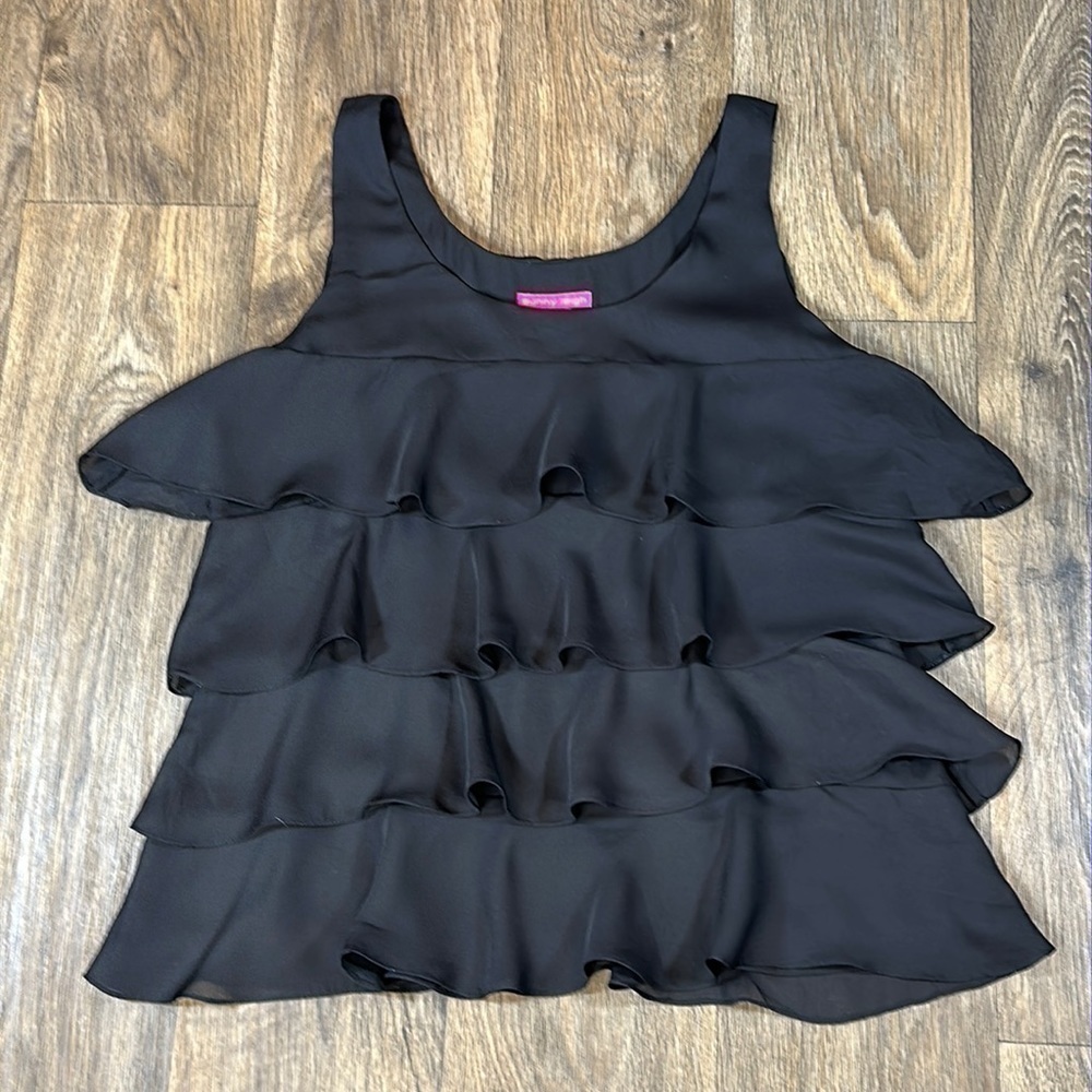 Sunny Leigh Black Raffle Blouse